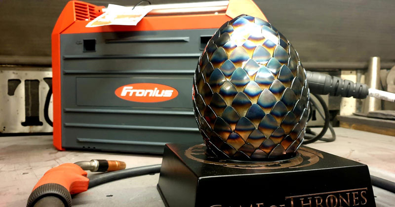 Dragons egg by TM Designs using a Fronius Transteel 2200