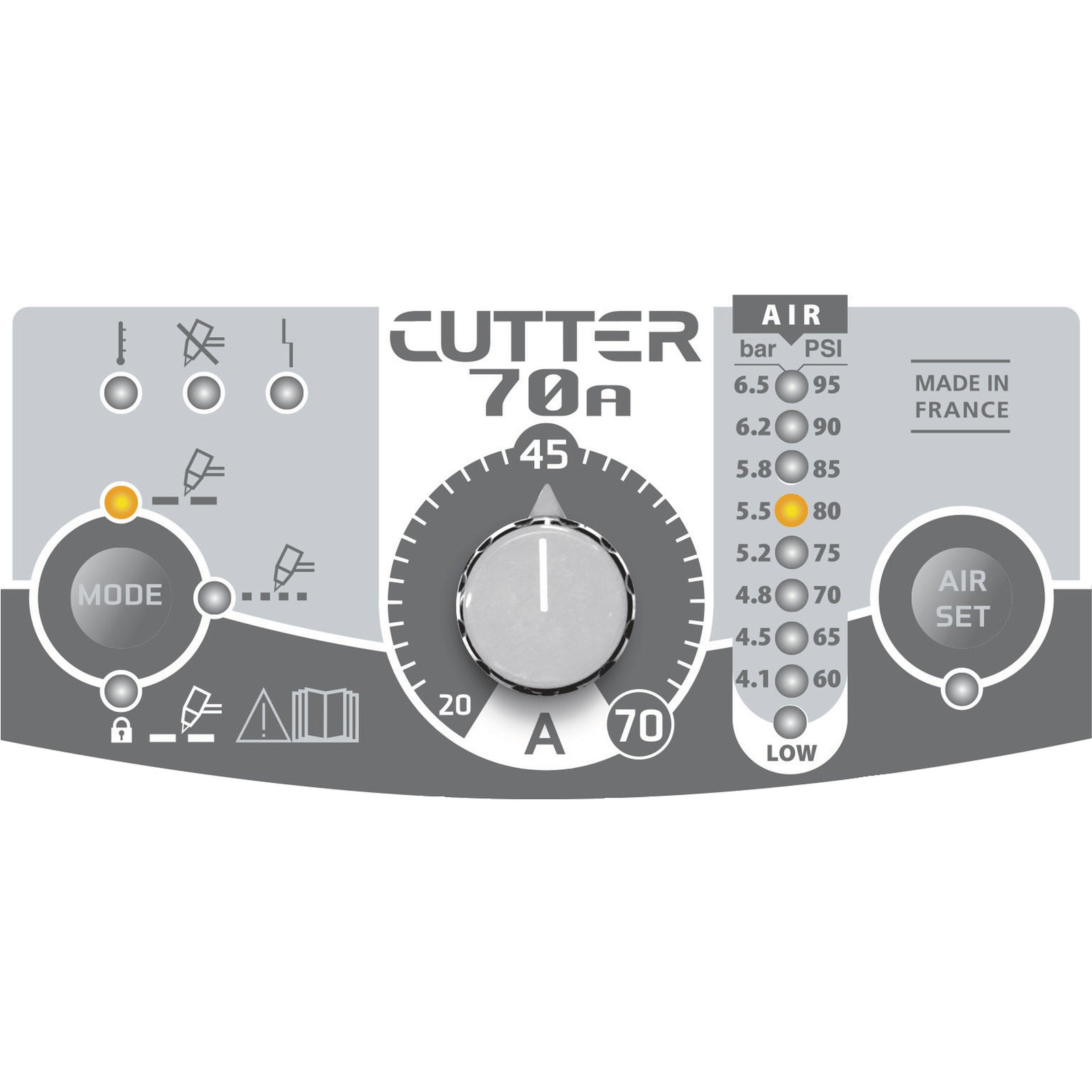 GYS CUTTER 70 CT PLASMA CUTTER 400V control panel
