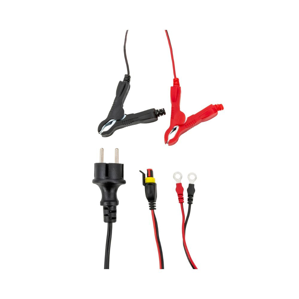 GYSFLASH 1.12 PL Set of electrical test leads with clamps and connectors on a white background