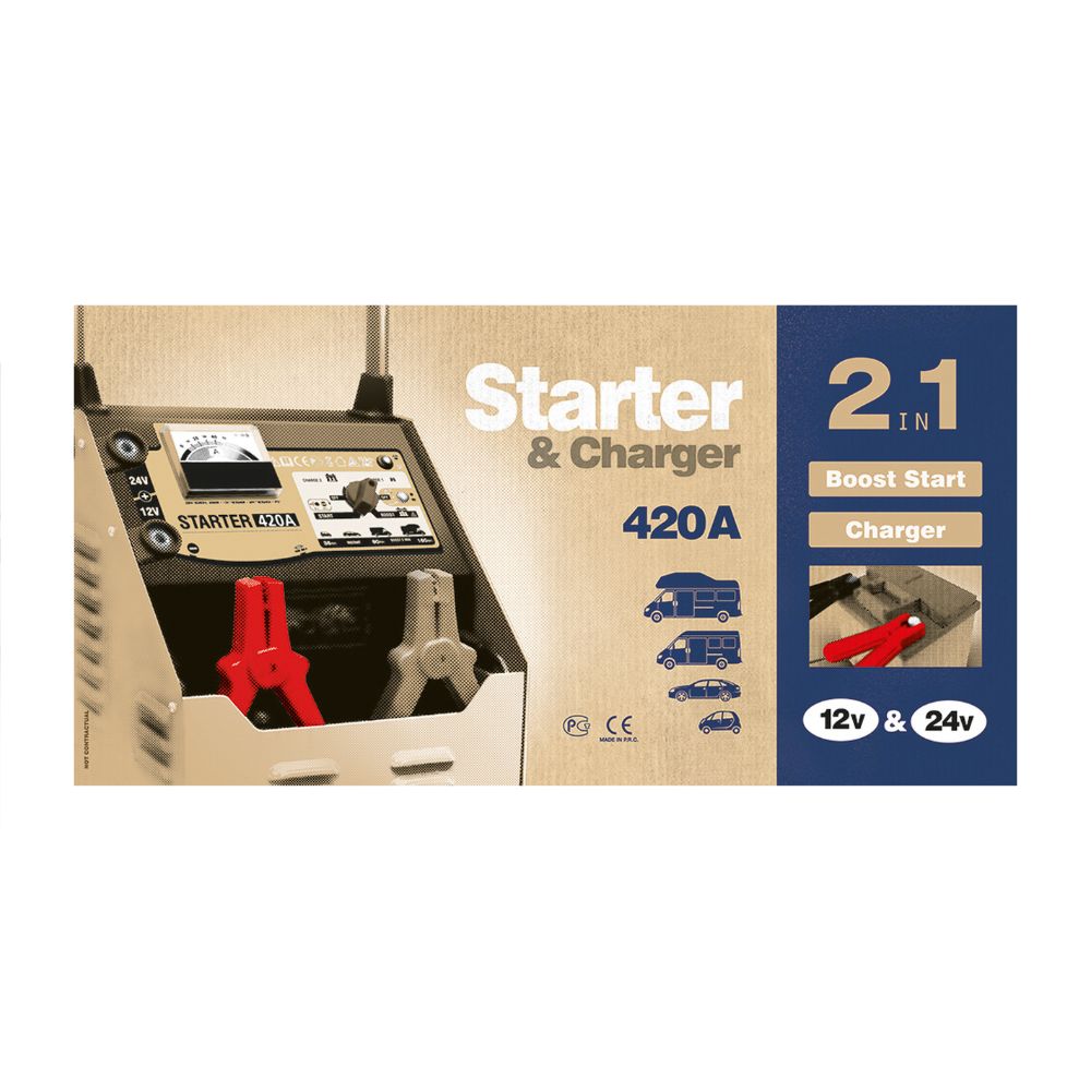 GYS NEOSTART 420 CHARGER STARTER - 12/24V-box