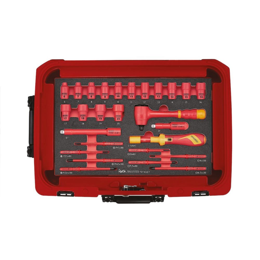 Teng TEFXV27 1000V Insulated Socket Set