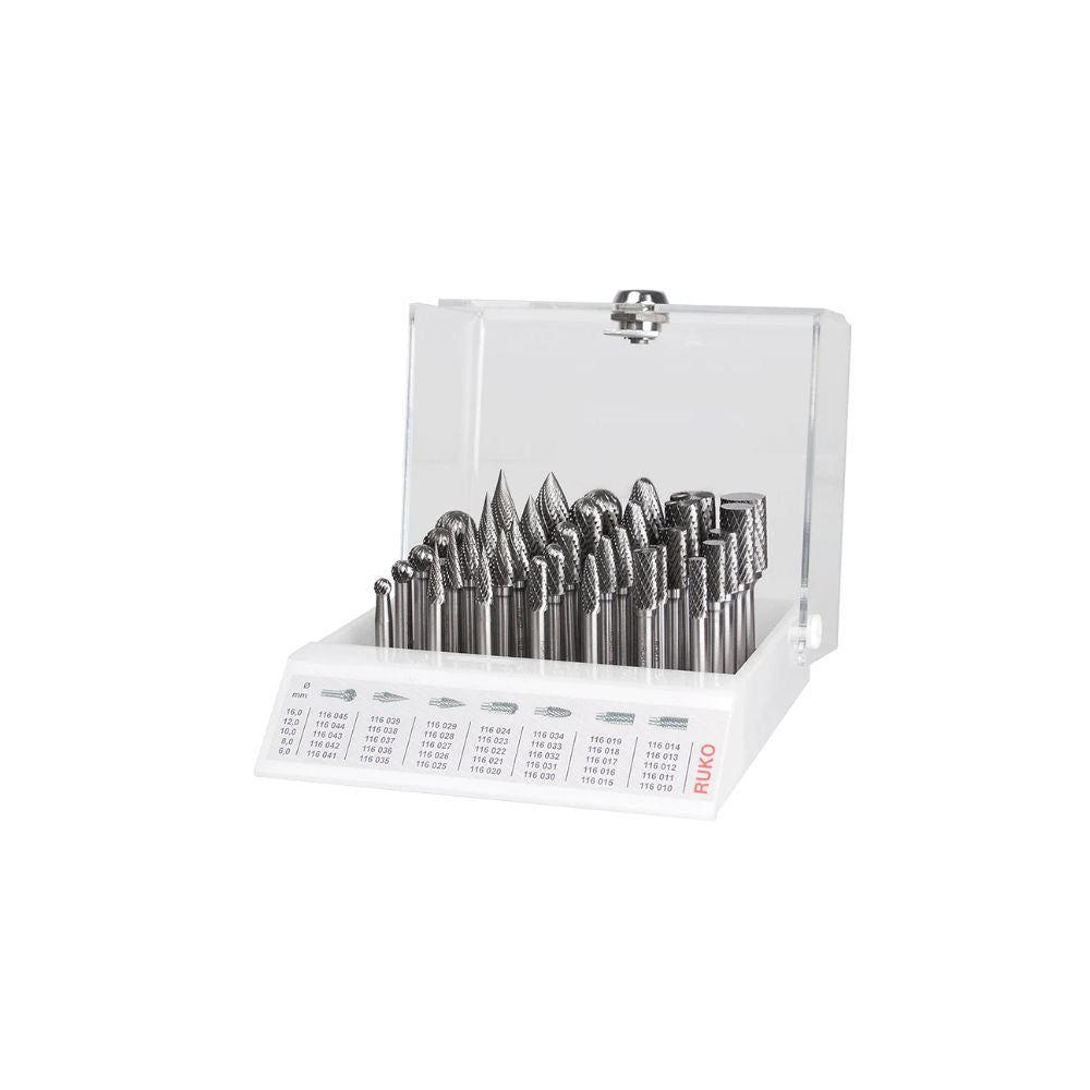 RUKO Tungsten Carbide Rotary Burrs MEGA Set