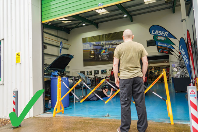 Laser tools Safety barrier