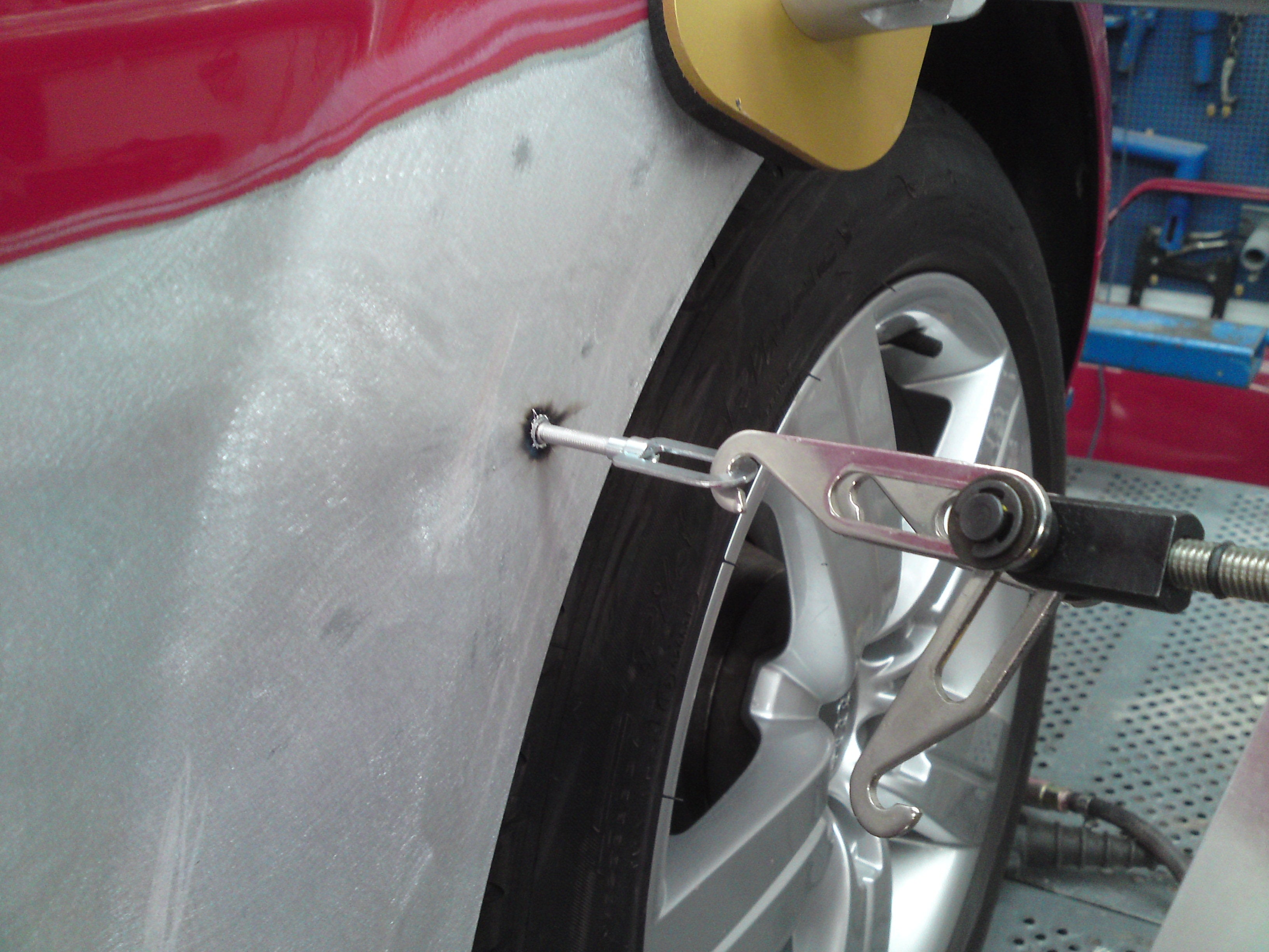 Aluminium Dent repair on an Audi TT