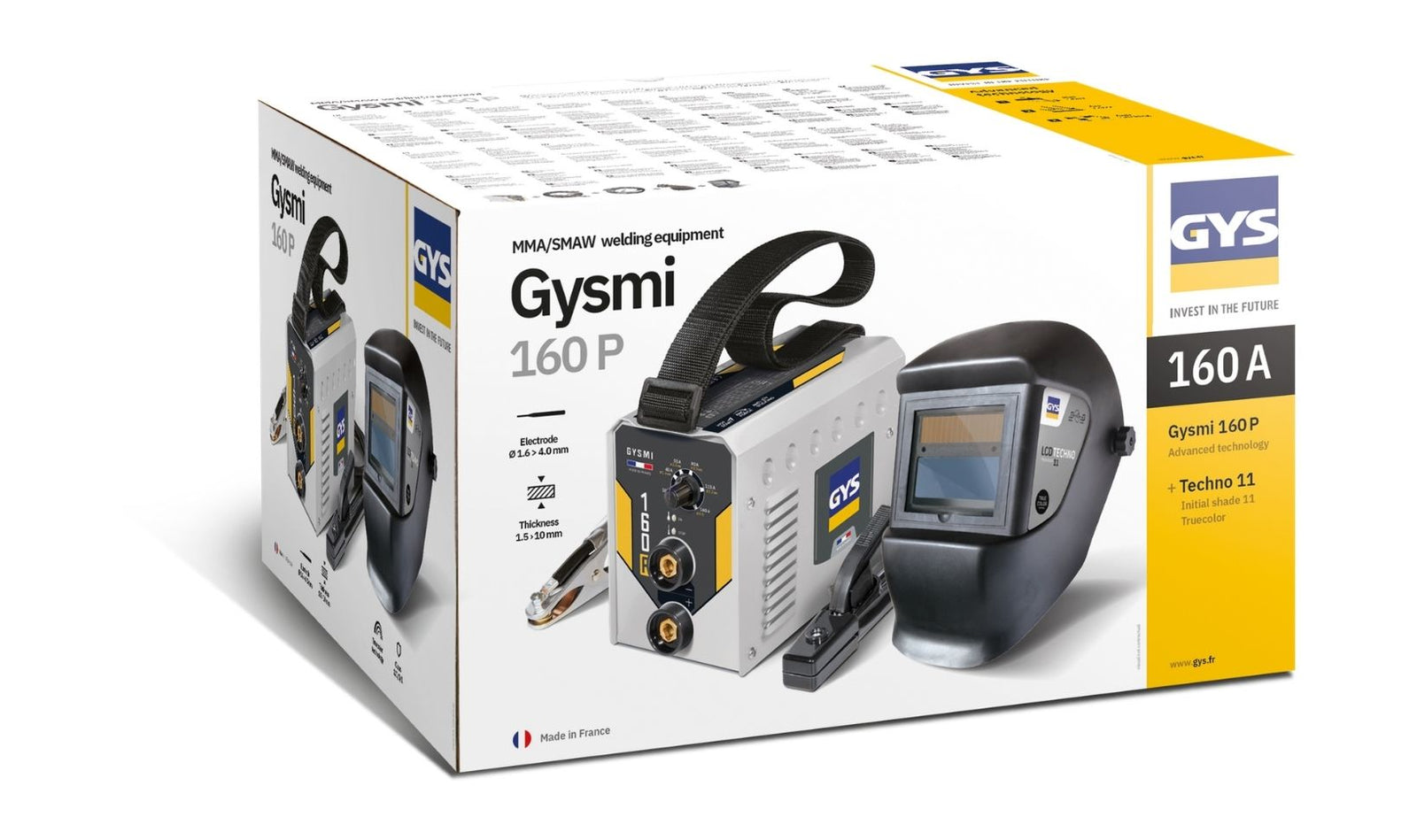 GYS BUNDLE GYSMI 160 P + LCD TECHNO 11 HELMET