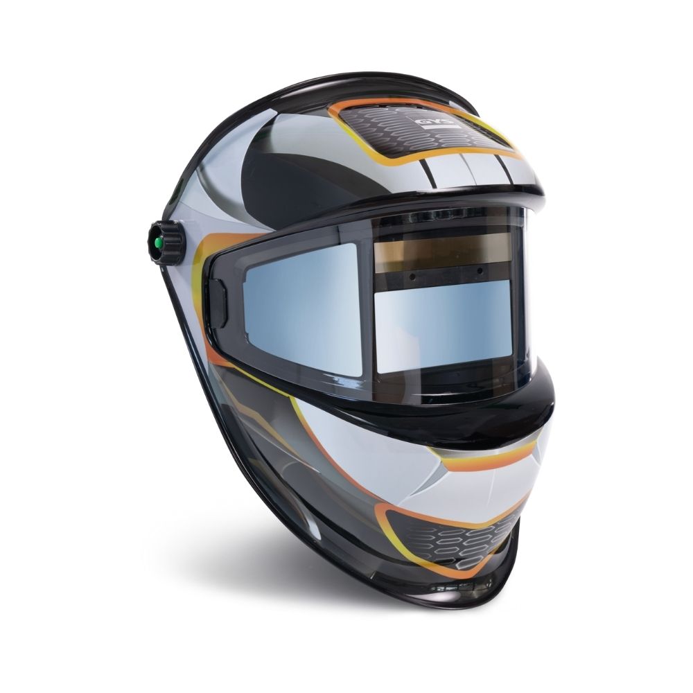 Ski-doo helmet with visor on a white background