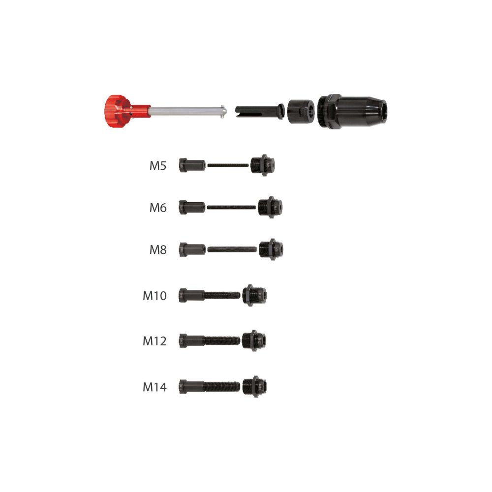 SET OF 6 TIE RODS FOR FITTING THREADED INSERTS M5 - M14