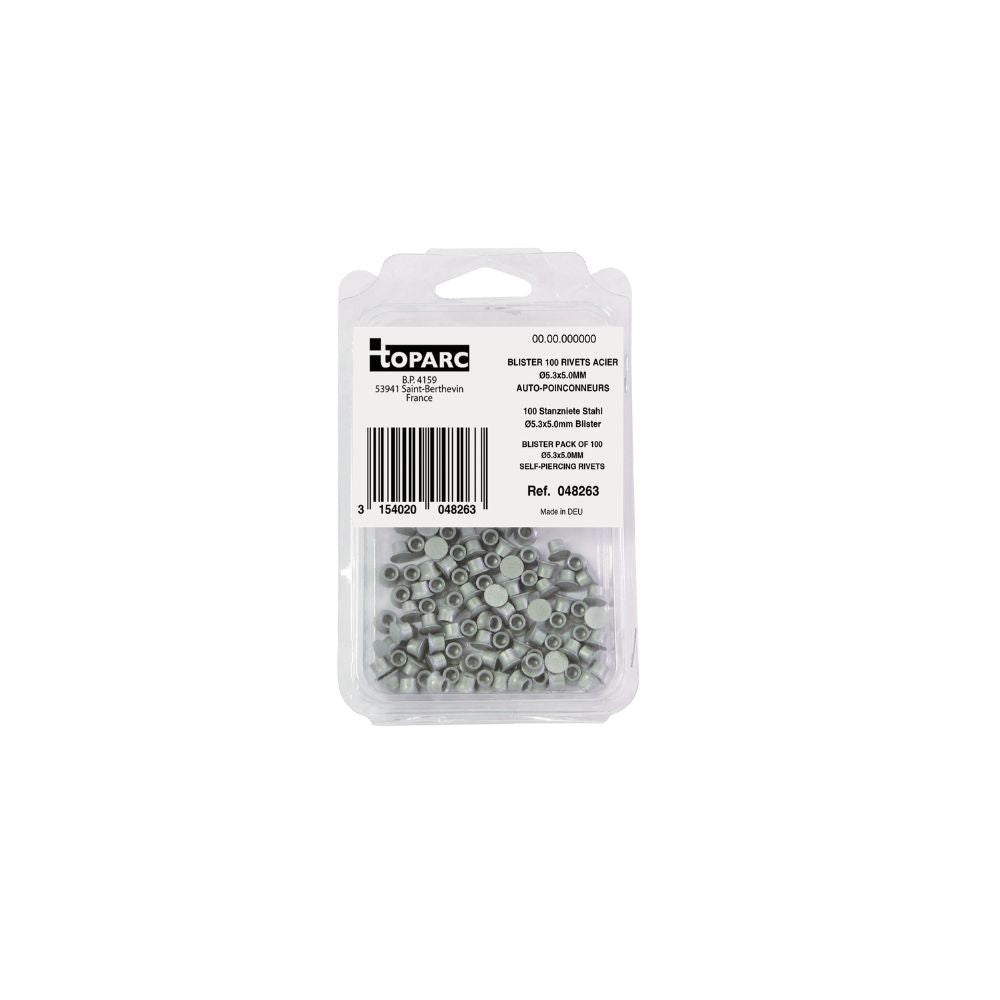 048263-Blister Pack Of SPR Rivets Steel For Car Body Repair