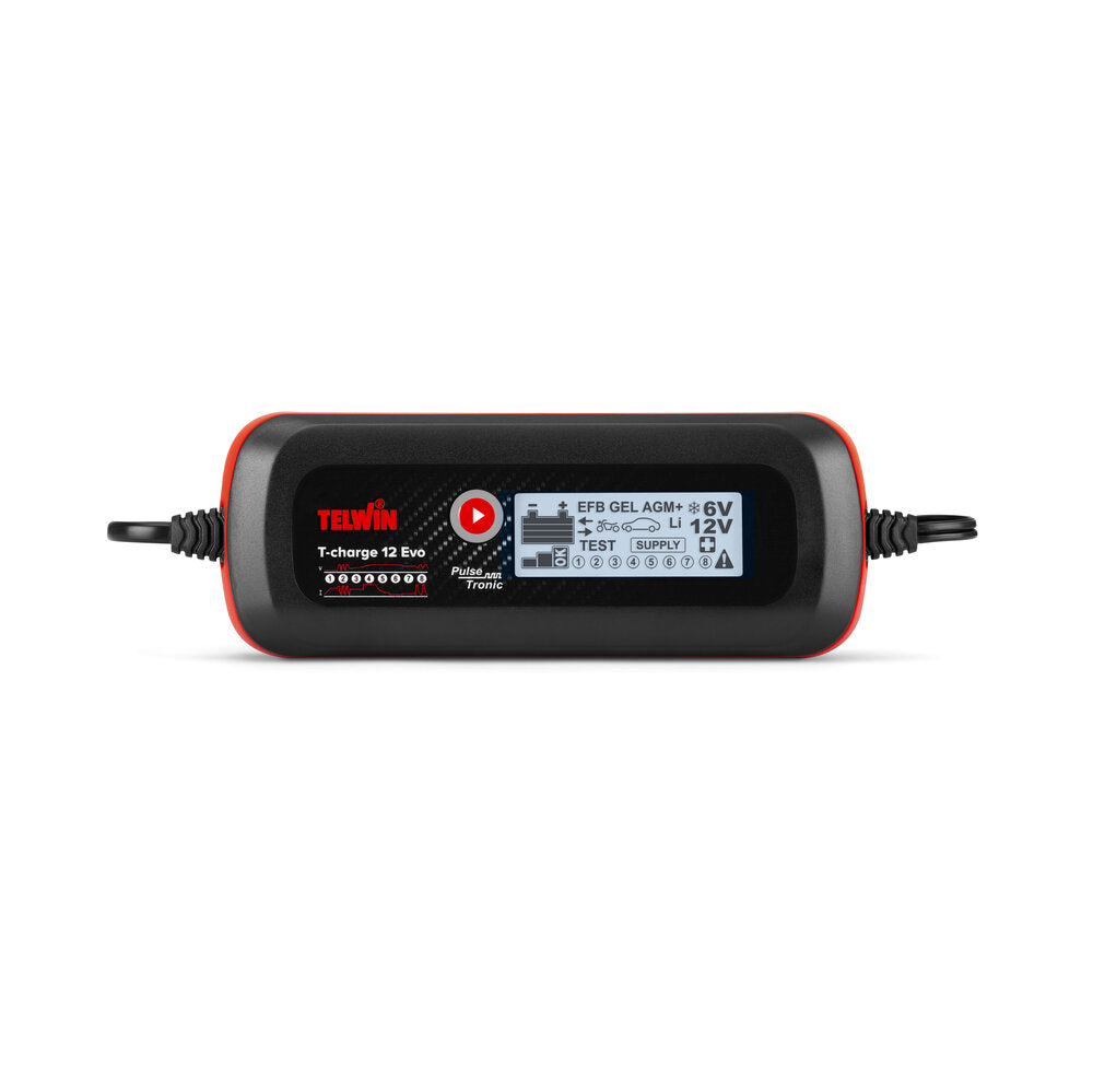 TELWIN T-CHARGE 12 EVO 6V/12V BATTERY CHARGER-side