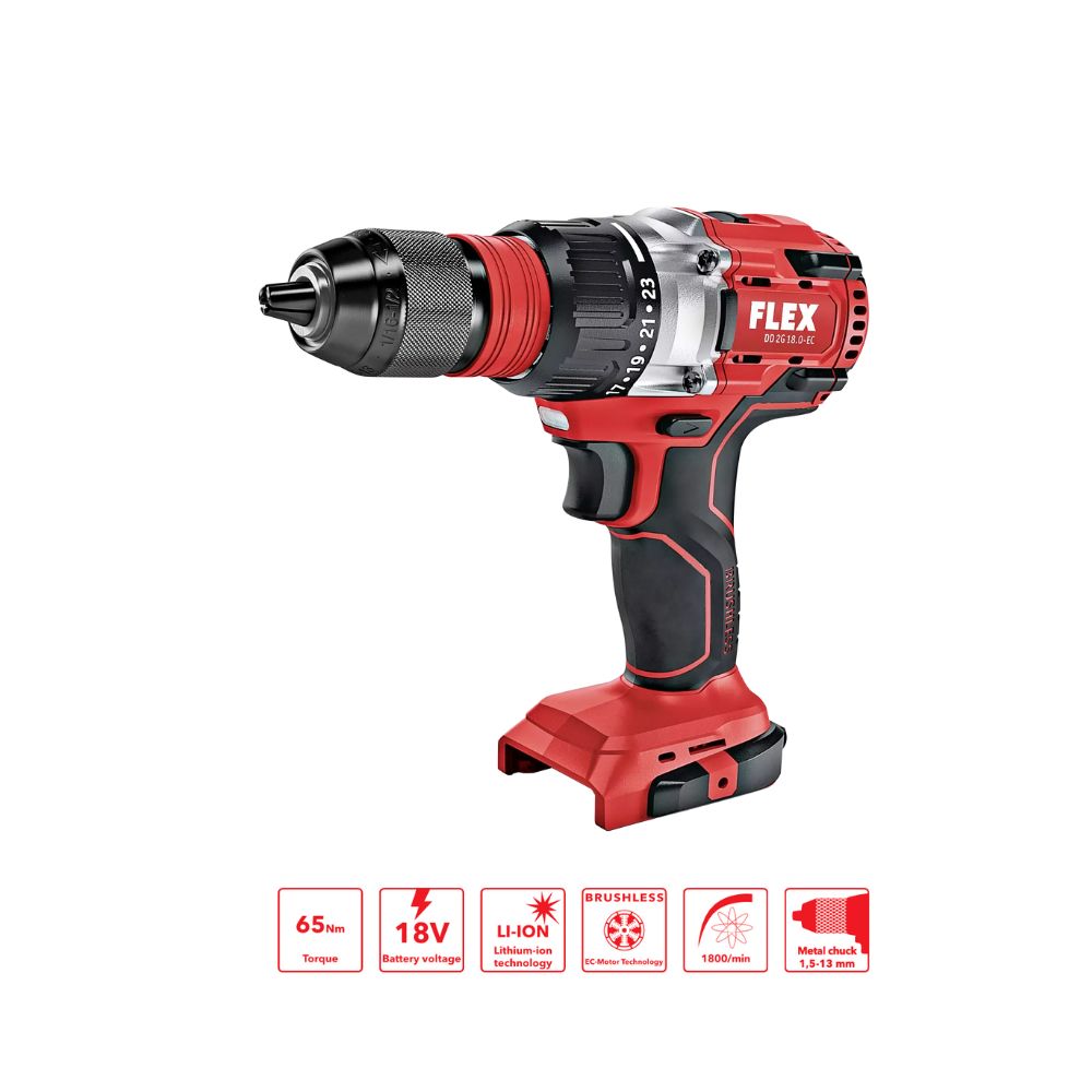 FLEX DD 2G 18.0 ECC 2 SPEED CORDLESS DRILL DRIVER 18V