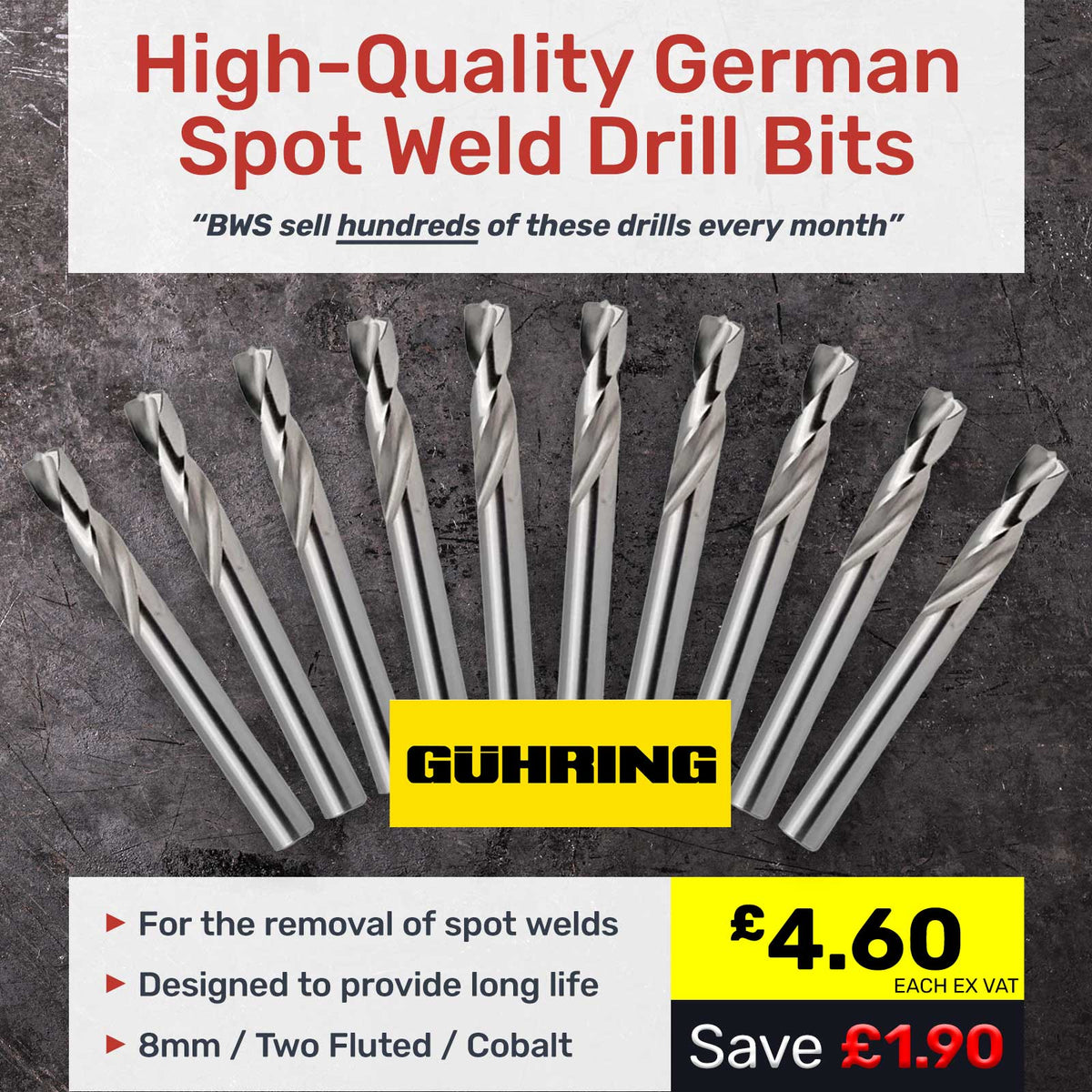 Guhring Spot Weld Removal Drill Bits 