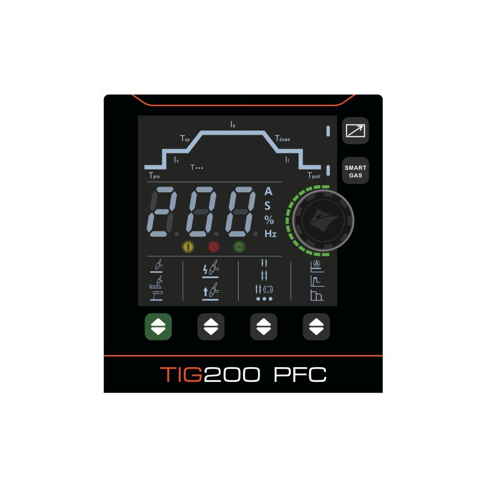 jasic TIG 200 PFC front Panel