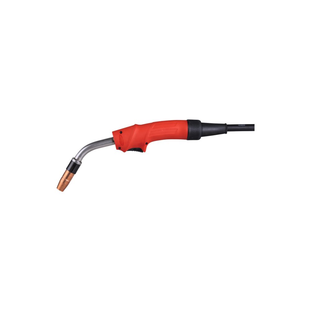 The MTG 2100S MIG/MAG hand welding torch features an inserted gas nozzle and an ergonomic handle shell for fatigue-free use.
