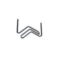 W shape staple designed for interior angle repairs SKU  3647