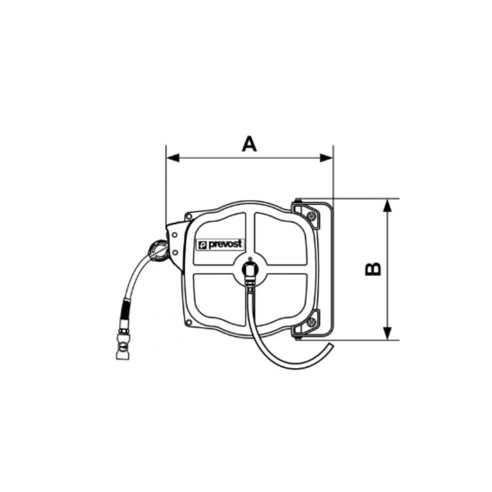 PREVOST DRF Pneumatic Ratchet-dimensions