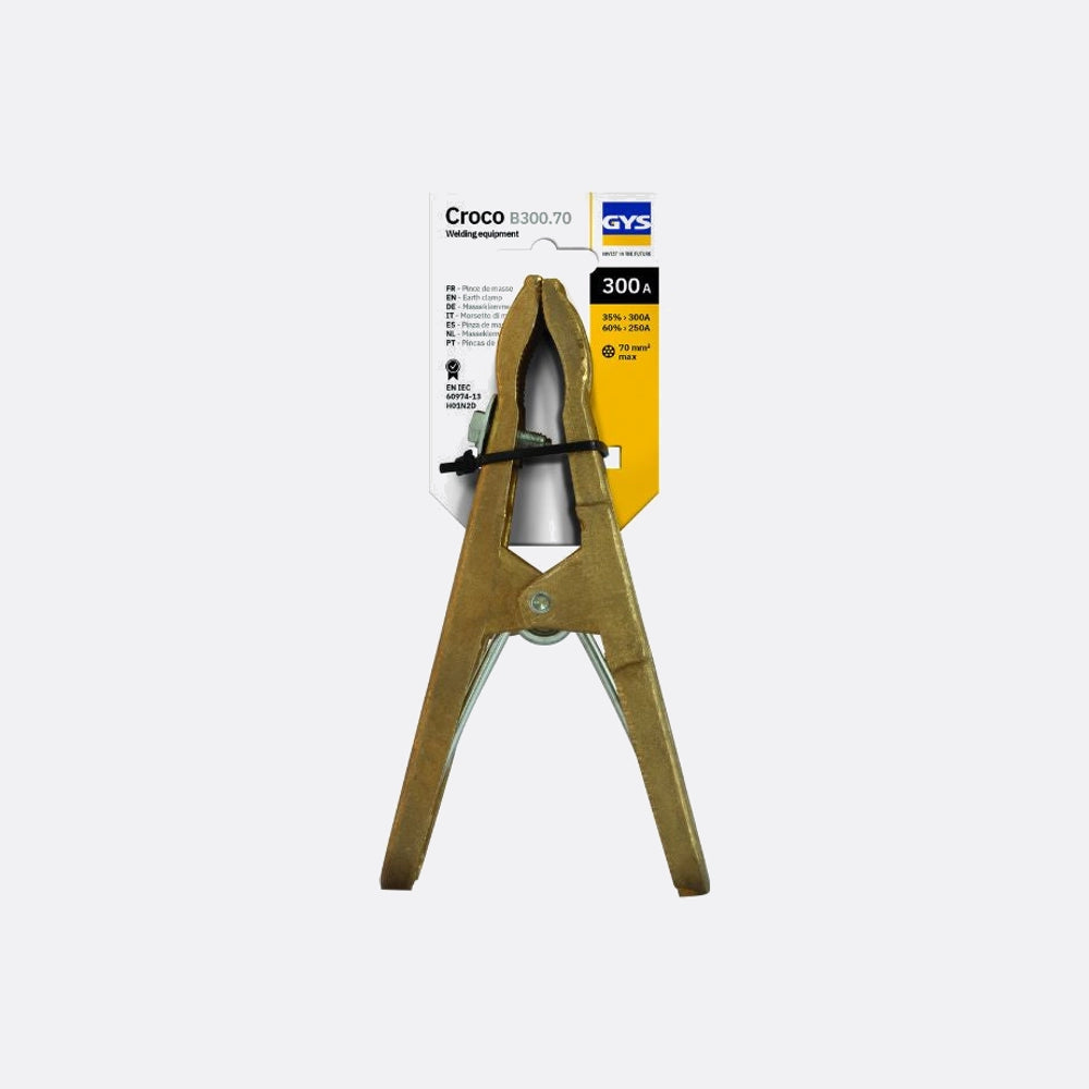 GYS Brass Earth Clamp Croco 300a