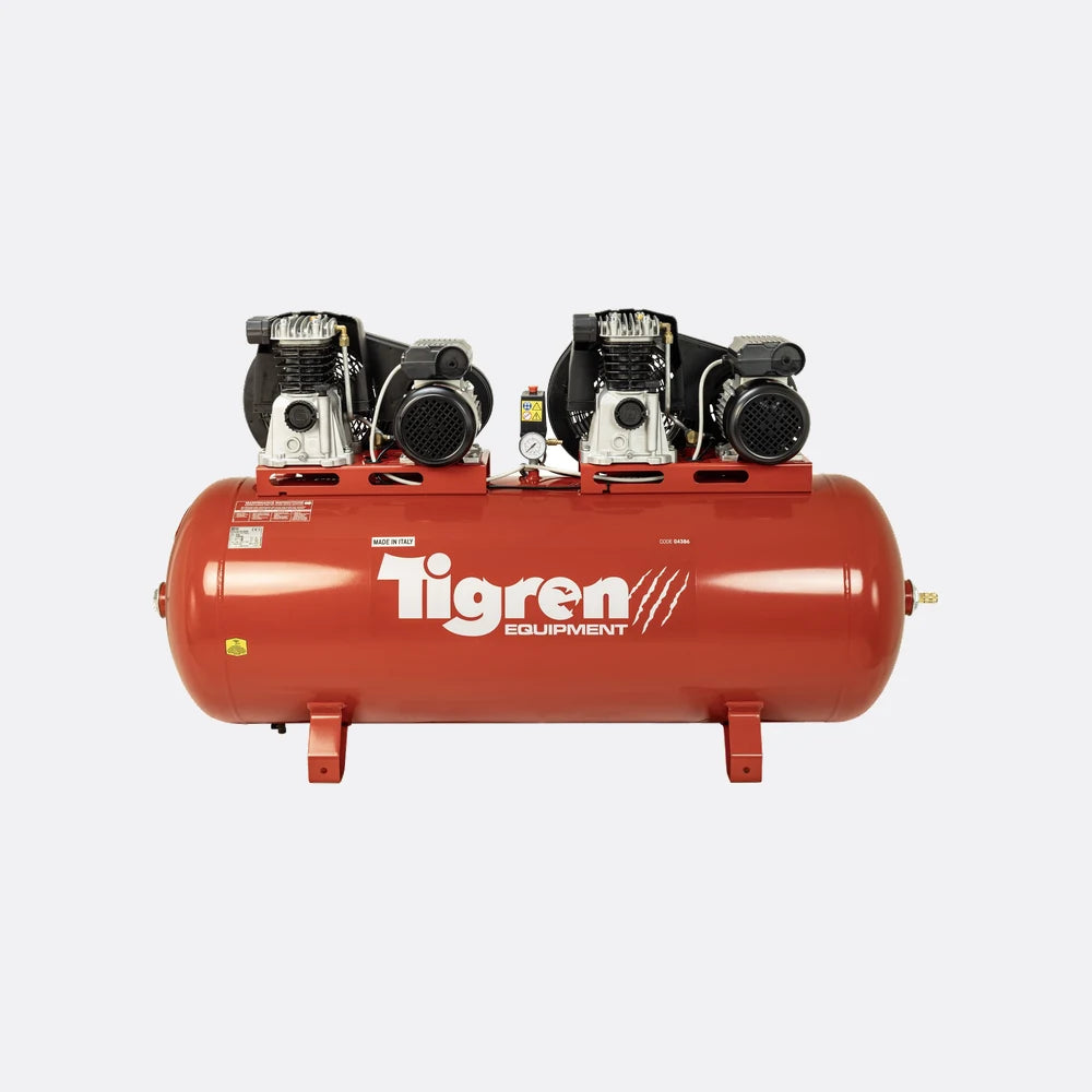 SIP 04386 EN 270ltr Tandem Belt-Driven Compressor