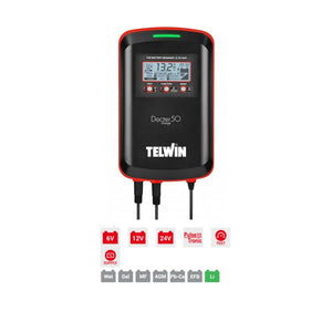 TELWIN DOCTOR CHARGE 50B Battery Manager: suitable for Wet,Gel,MF AGM, EFB and Lithium Batteries