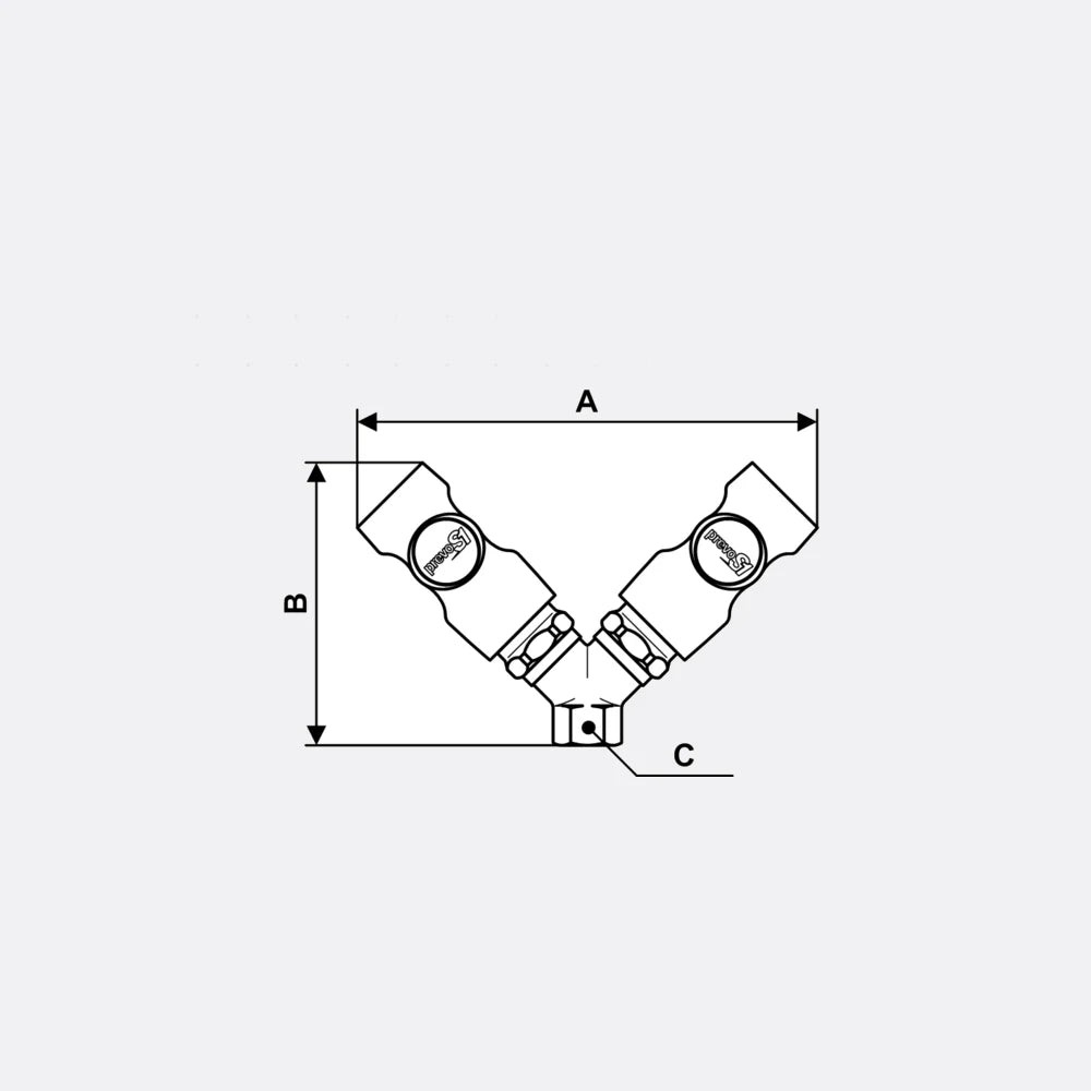 Prevost Parallel female thread twin coupler-ESI