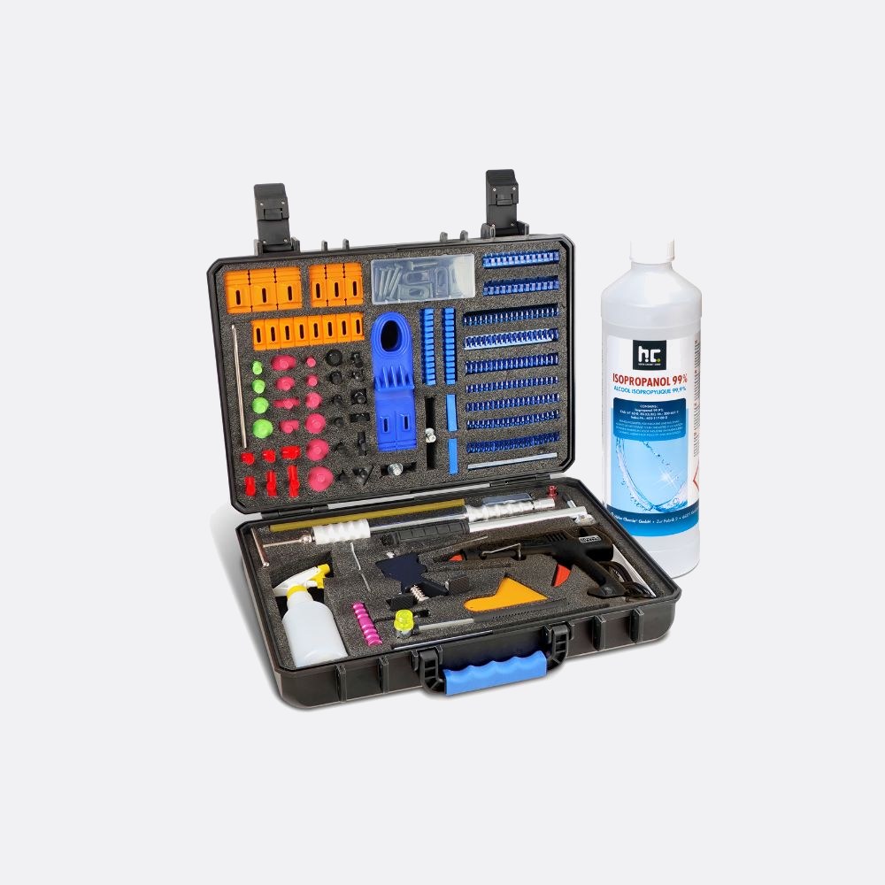 GPR dent pulling glue kit in a case from GYS