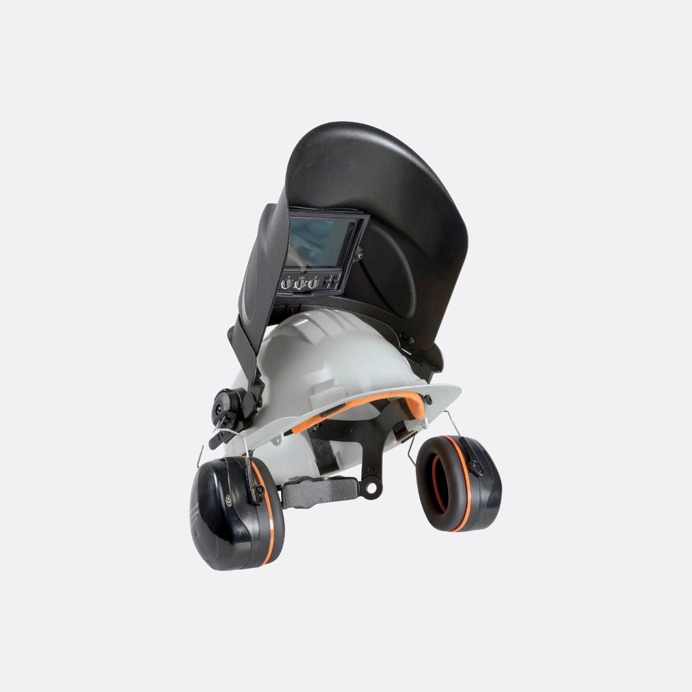 Gys Hard Hat With Hearing & Vision Protection Shade 5-8/9-13