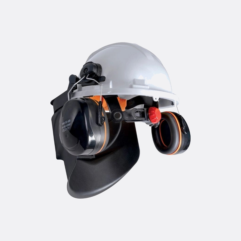 Gys Hard Hat With Hearing & Vision Protection Shade 5-8/9-13