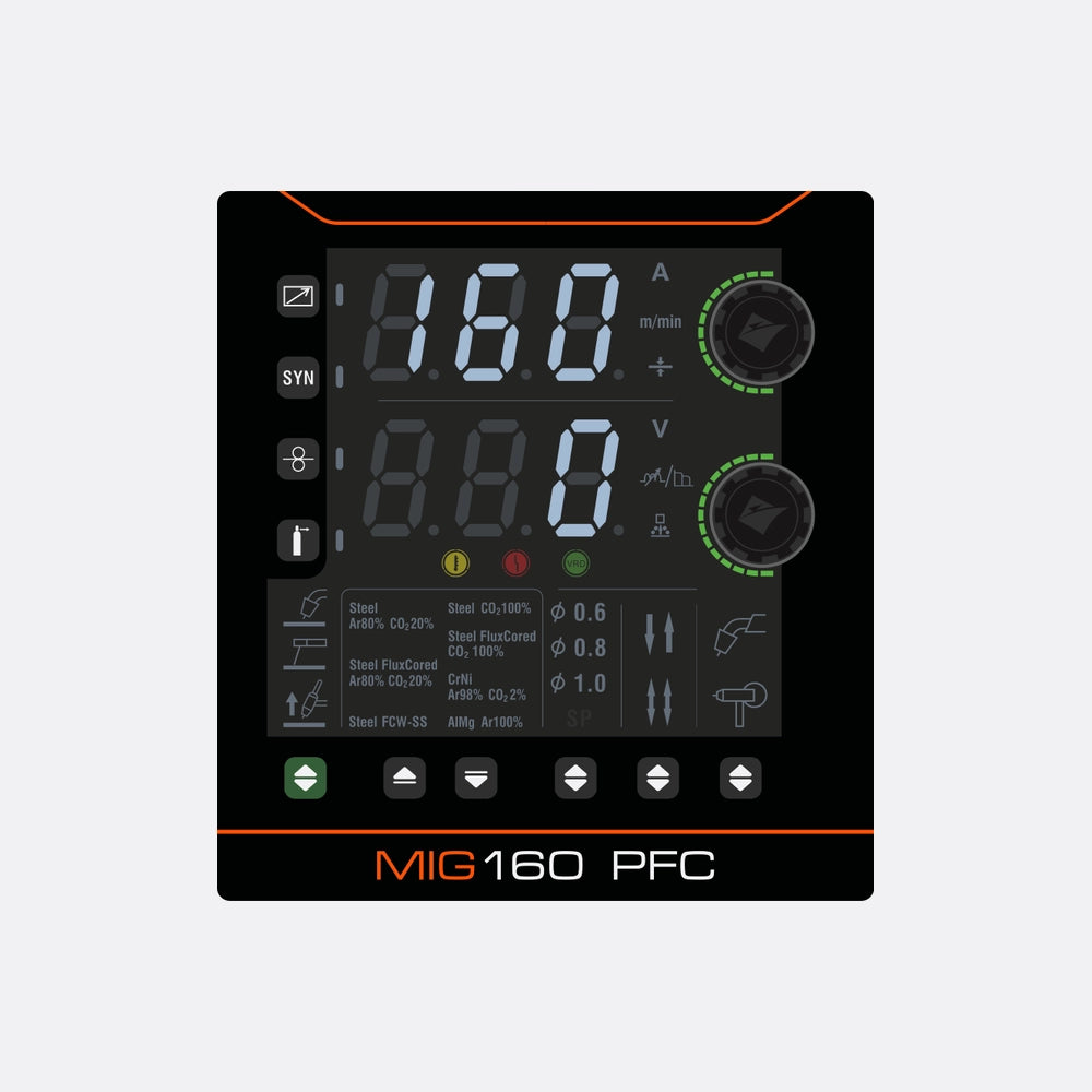 Jasic Evo MIG 160 Front control