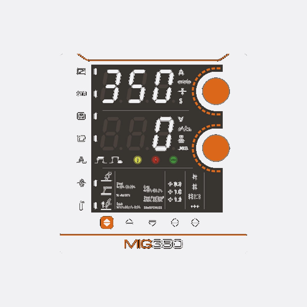 Jasic Evo Mig 350s Multi Process Control panel
