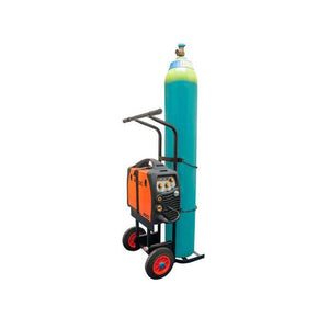 Multiprocess Jasic inverter welder on a trolley with gas bottle