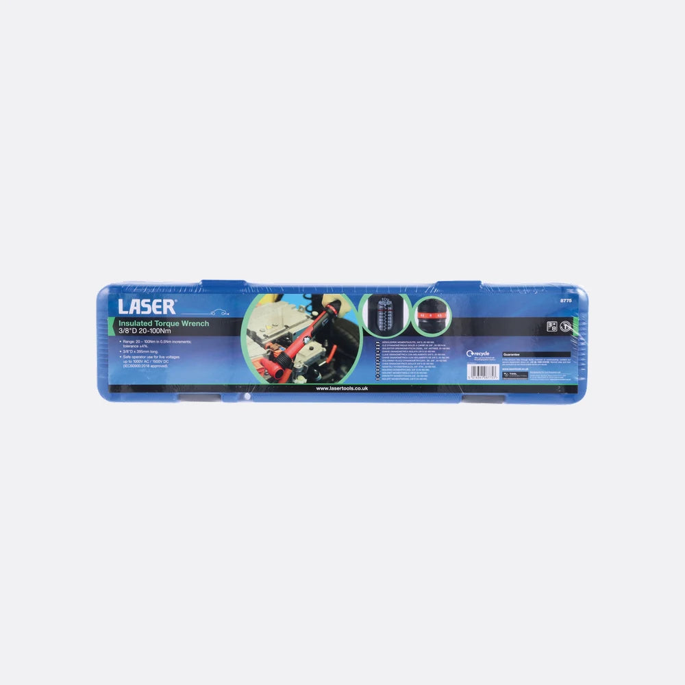 Insulated Torque Wrench 3/8"D 20 - 100Nm | Laser Tools