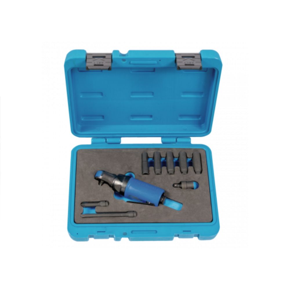 PREVOST 1/4" DRIVE AIR RATCHET WRENCH in a case