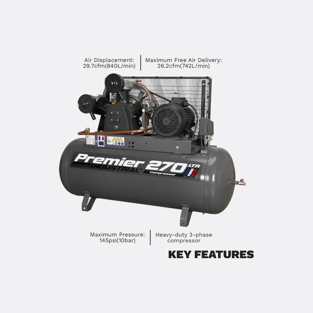 Sealey Premier Compressor 270L-400V-7.5L