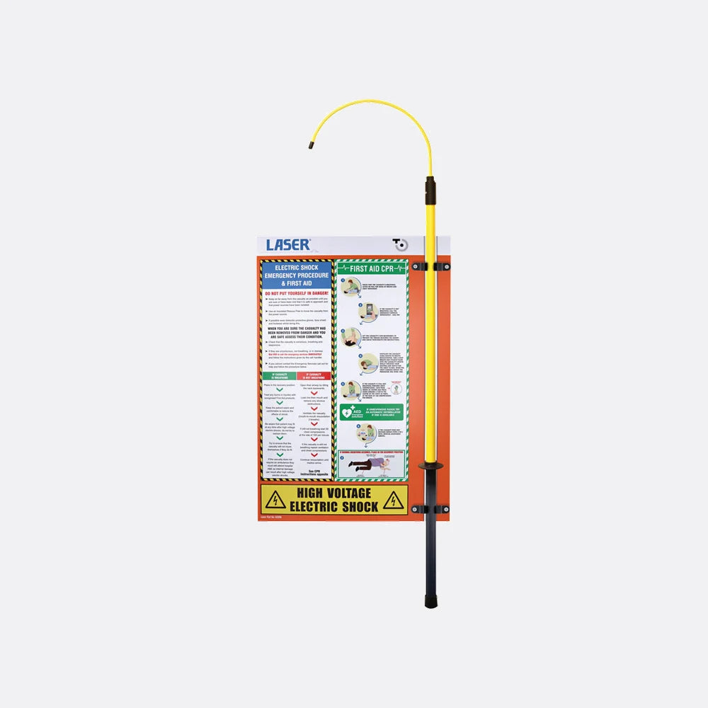EV First Aid Information Board c/w Insulated Rescue Pole