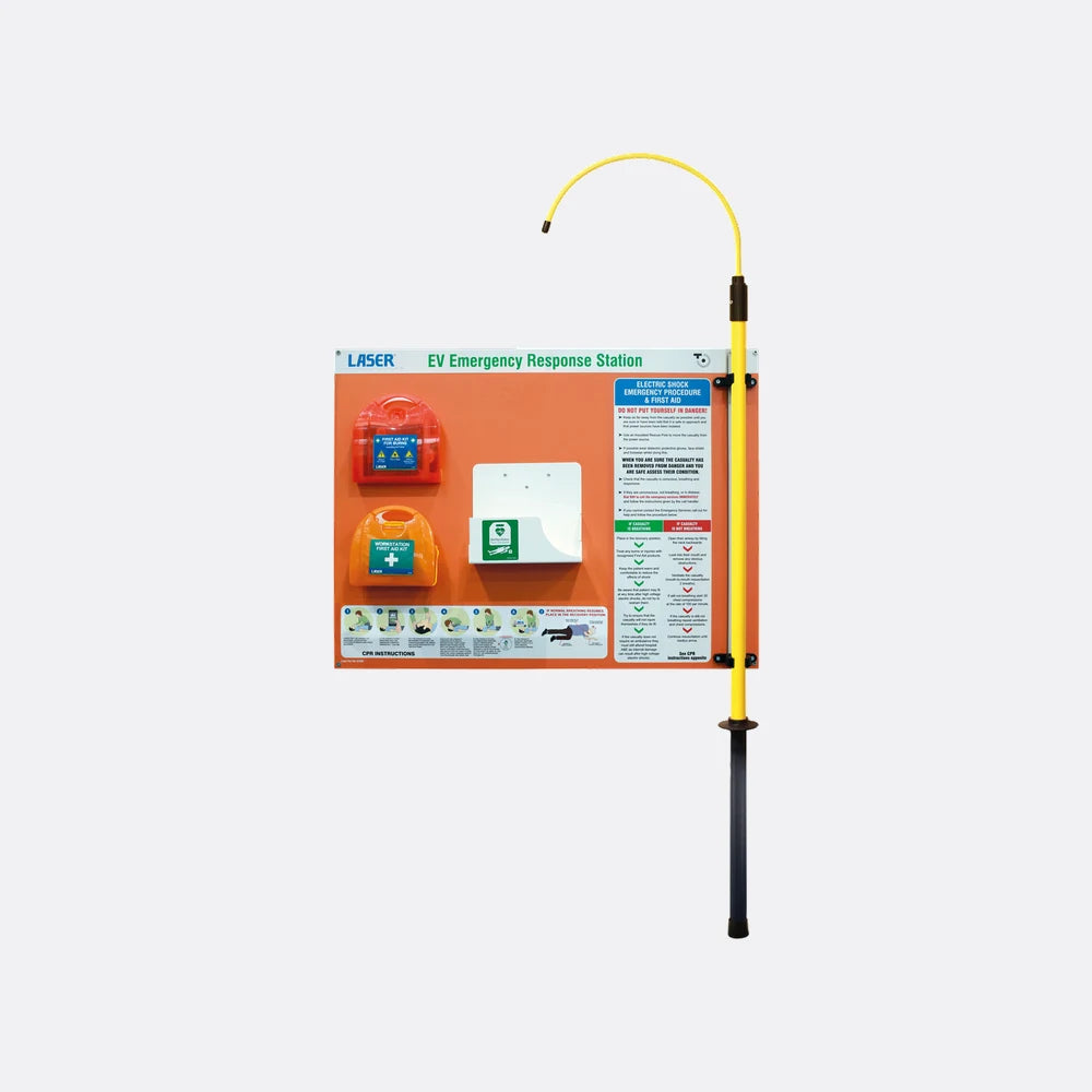 EV Emergency Response Station c/w Electric Burns Kit, First Aid Kit, Bracket for Defibrillator