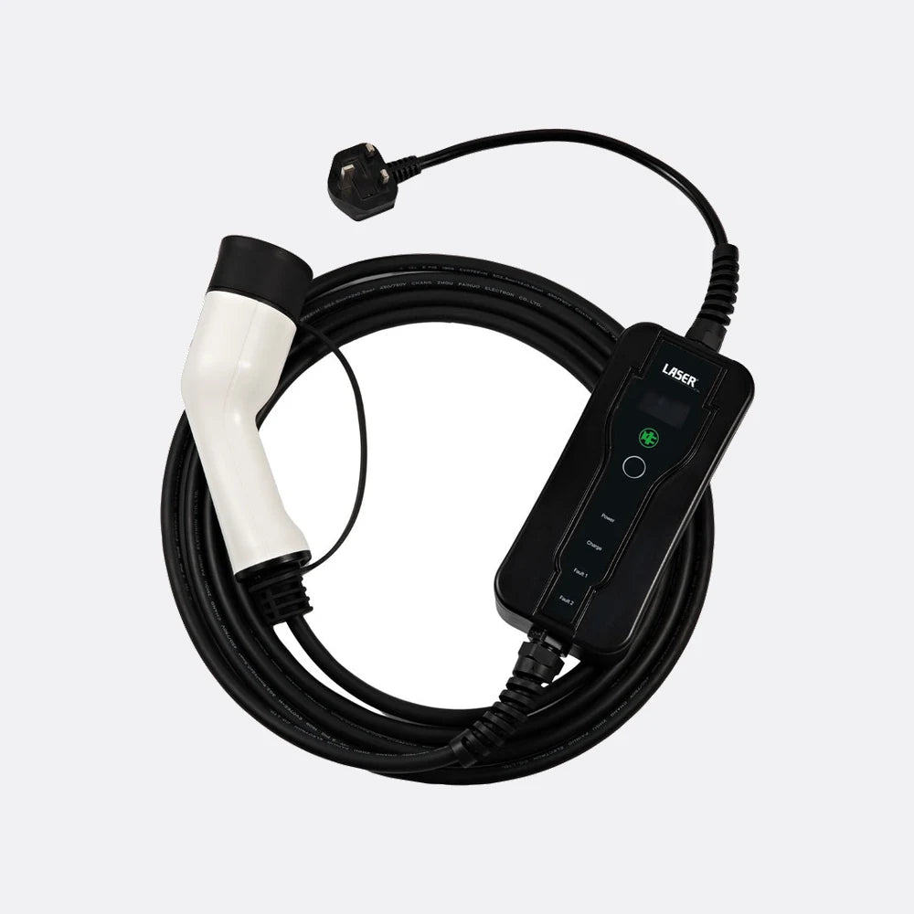 EV Charging Cable - Type 2 Female to UK 3 Pin Plug 13A Single Phase