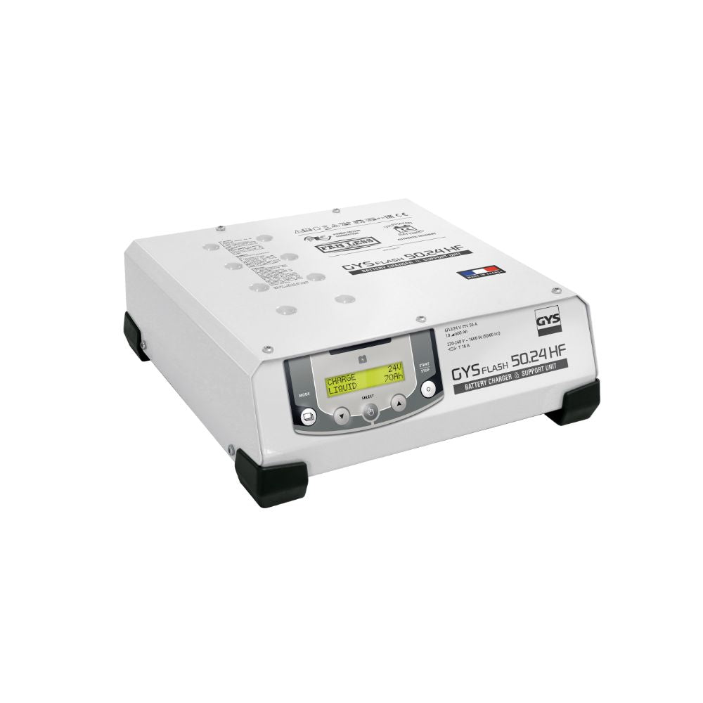 GYSFLASH 50.24 HF BATTERY SUPPORT UNIT 24V LEAD-ACID/LITHIUM BATTERY CHARGER AND BATTERY SUPPORT UNIT