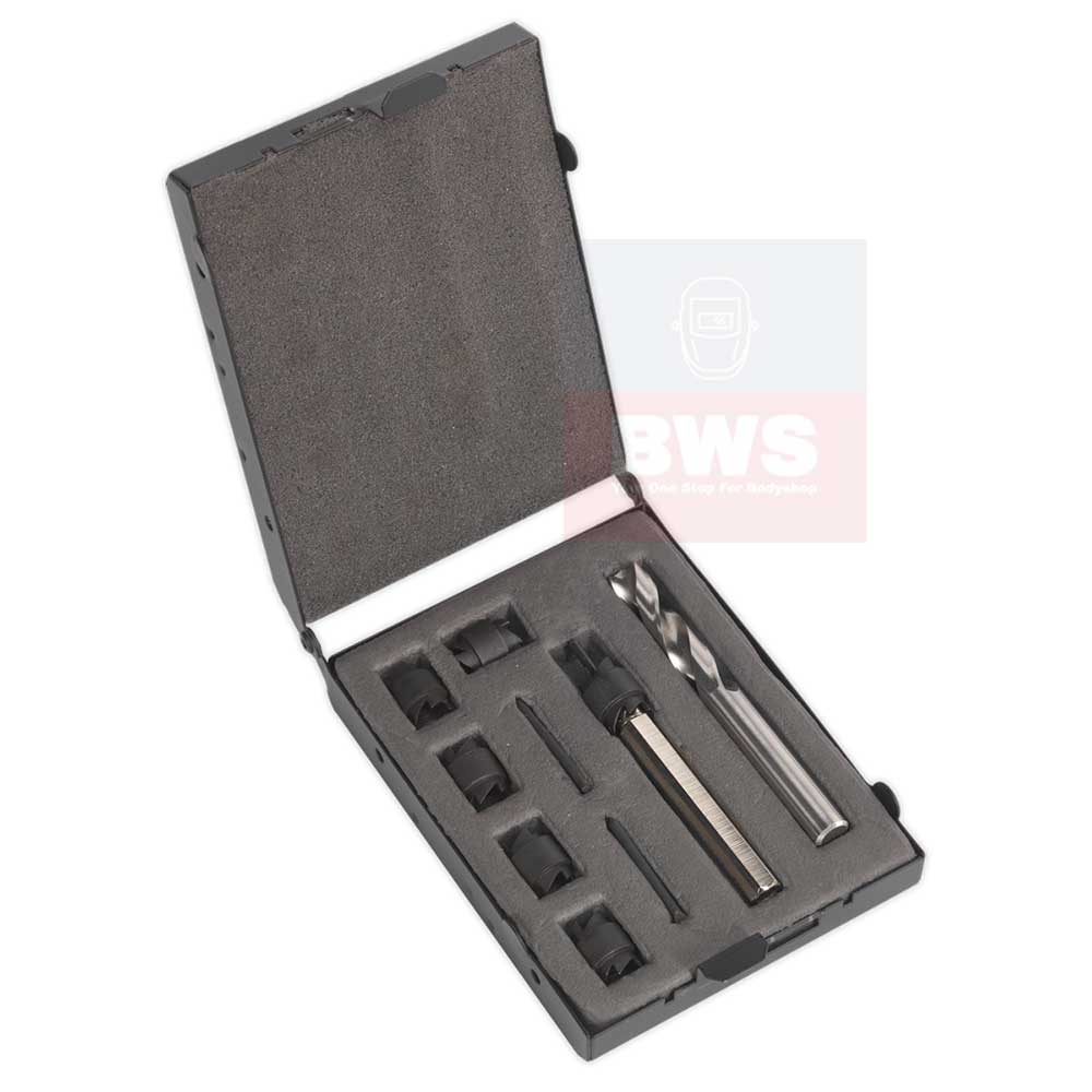 sealed Spot Weld Cutter &amp; Drill Bit Set 9pc Ø10mm
