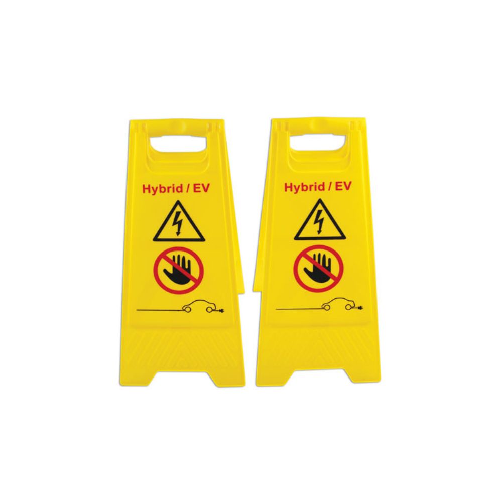 Hybrid/EV floor warning signs 2pc