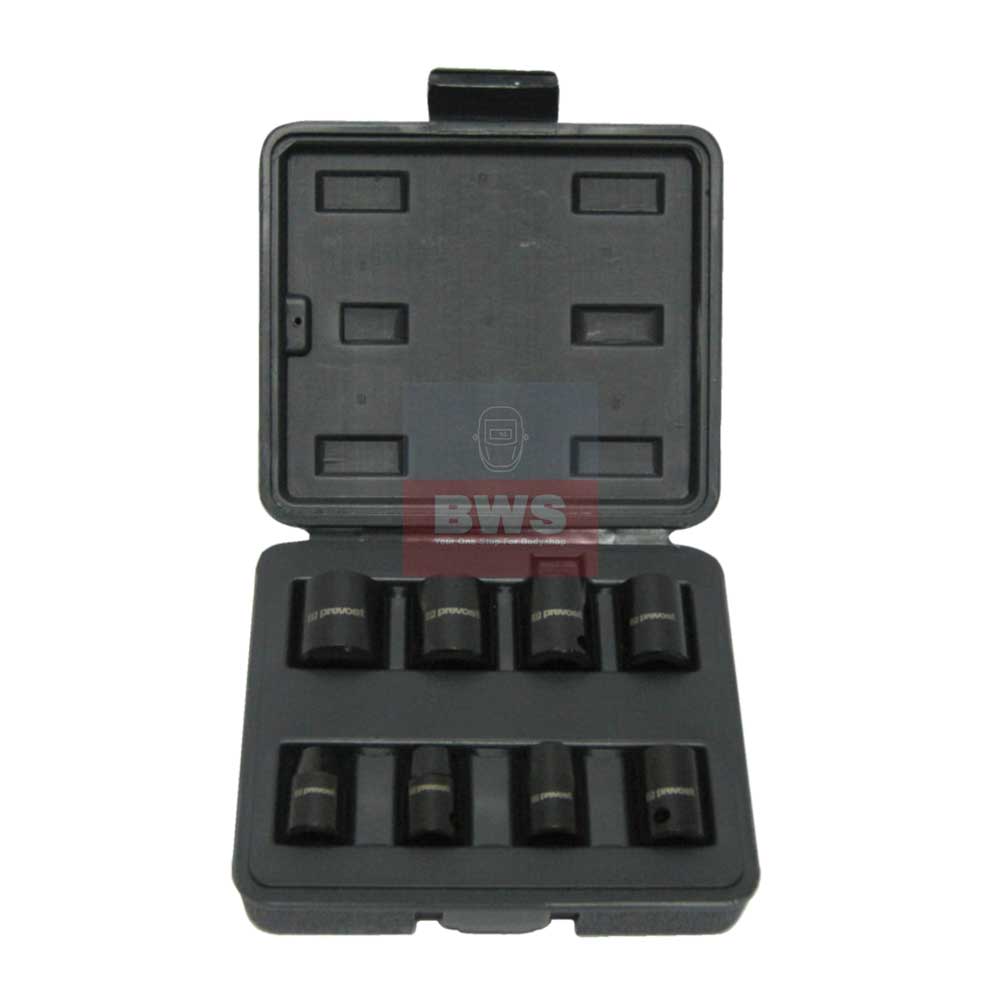 PREVOST BOX OF 8 SOCKETS FOR 3/8" SQUARE IMPACT WRENCHES - SKU TIW 8S38