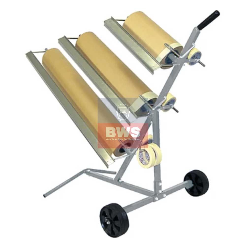lightweight, portable and stable 3 roll masking paper for car bodywork and painting SKU 056954