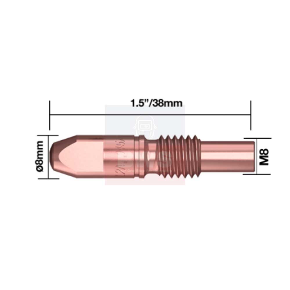 PARWELD XP8 CONTACT TIP XP2003 Size Chart