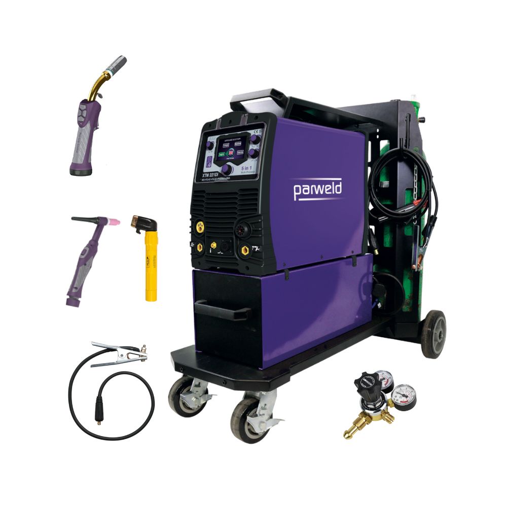 PARWELD XTM221DI MULTIPROCESS TROLLEY