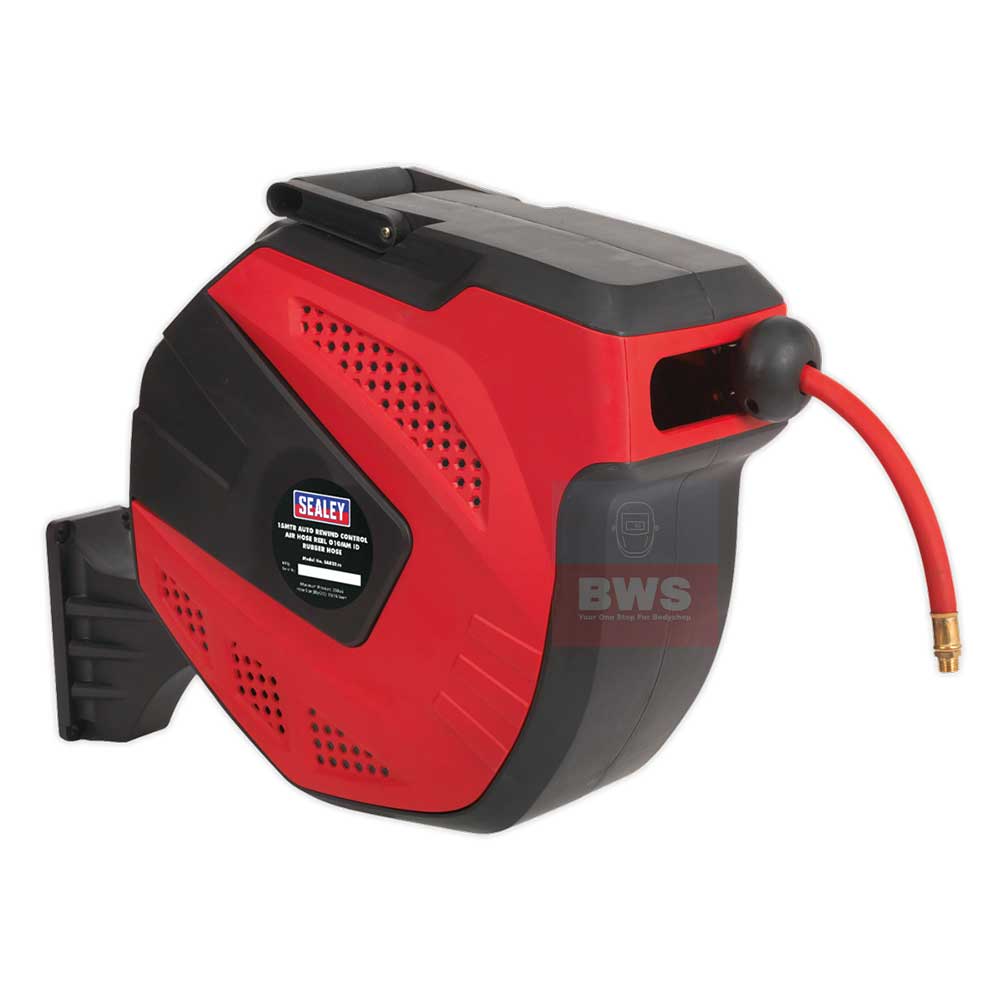 Rubber Air Hose Reel Auto Rewind Control 15m Ø10mm SKU SA823