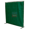 Green PVC Welding Safety Curtain Complete 8'x6 / 6x6